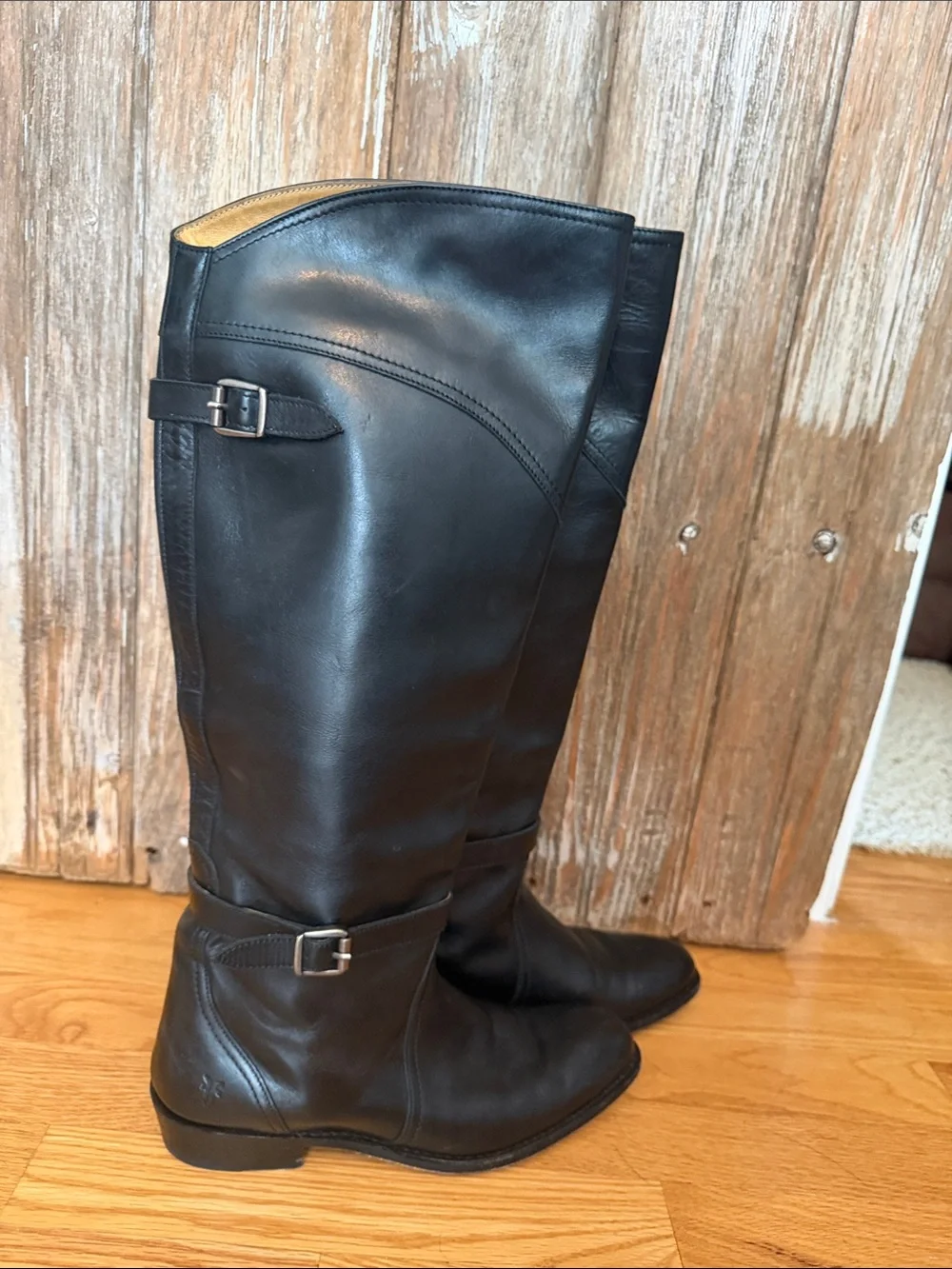Frye Black Leather Over-the-Knee Dorato Riding Boots, size 8
